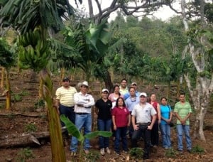 Visiting members of Cosagual on their farm