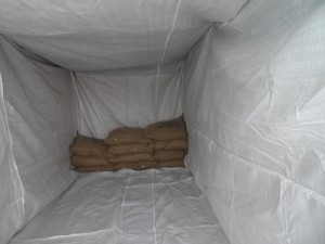 lined container